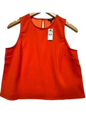 Express Women's Casual Tank Top Sleeveless Lightweight Size Medium Orange Solid
